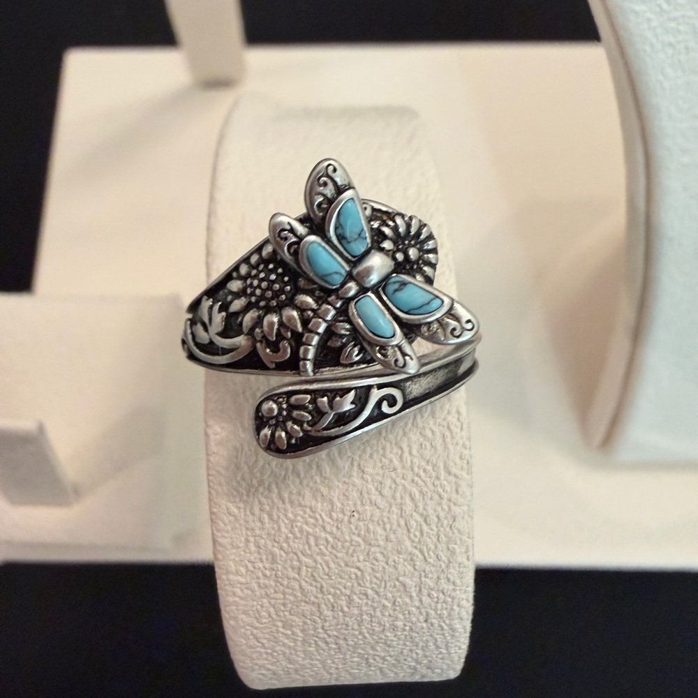 🦋💙 EJALEN Turquoise Dragonfly Ring/wth Box💙🦋 - Picture 2 of 12